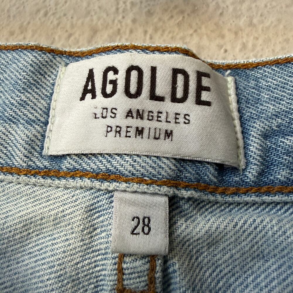 Agolde Parker Distressed Denim Shorts in Vintage Chopped Size 28 - Picture 5 of 7
